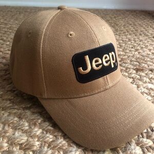 New: Jeep Stitched Logo Patch Hat. One Size Adjustable
